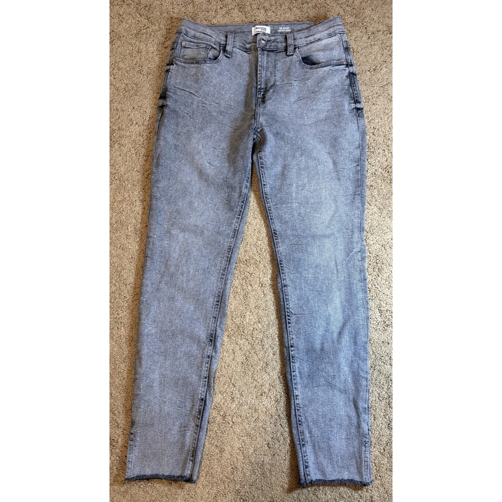 Kensie Jean Women's 4 Vintage Luxe Kelsey High Rise Skinny Black Acid Wash 80's